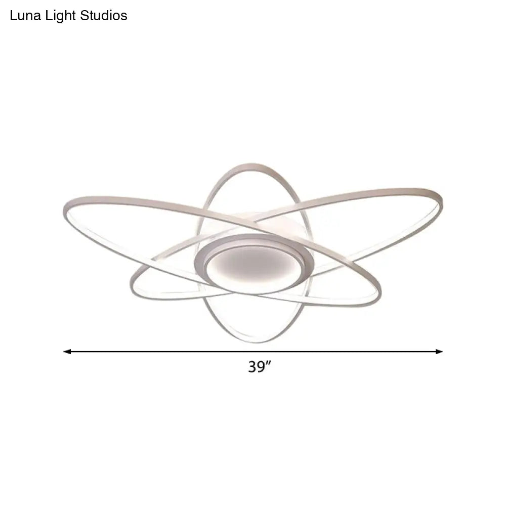 Modern Creative Ceiling Lights - Acrylic And Metal Light Fixture (25.5/31.5/39) Warm/White Lighting