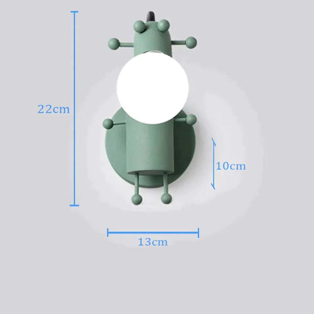 Modern Creative Minimalism Metal Robot Ants Lamps For Kids Baby Living Room P11 / 220V Warm White
