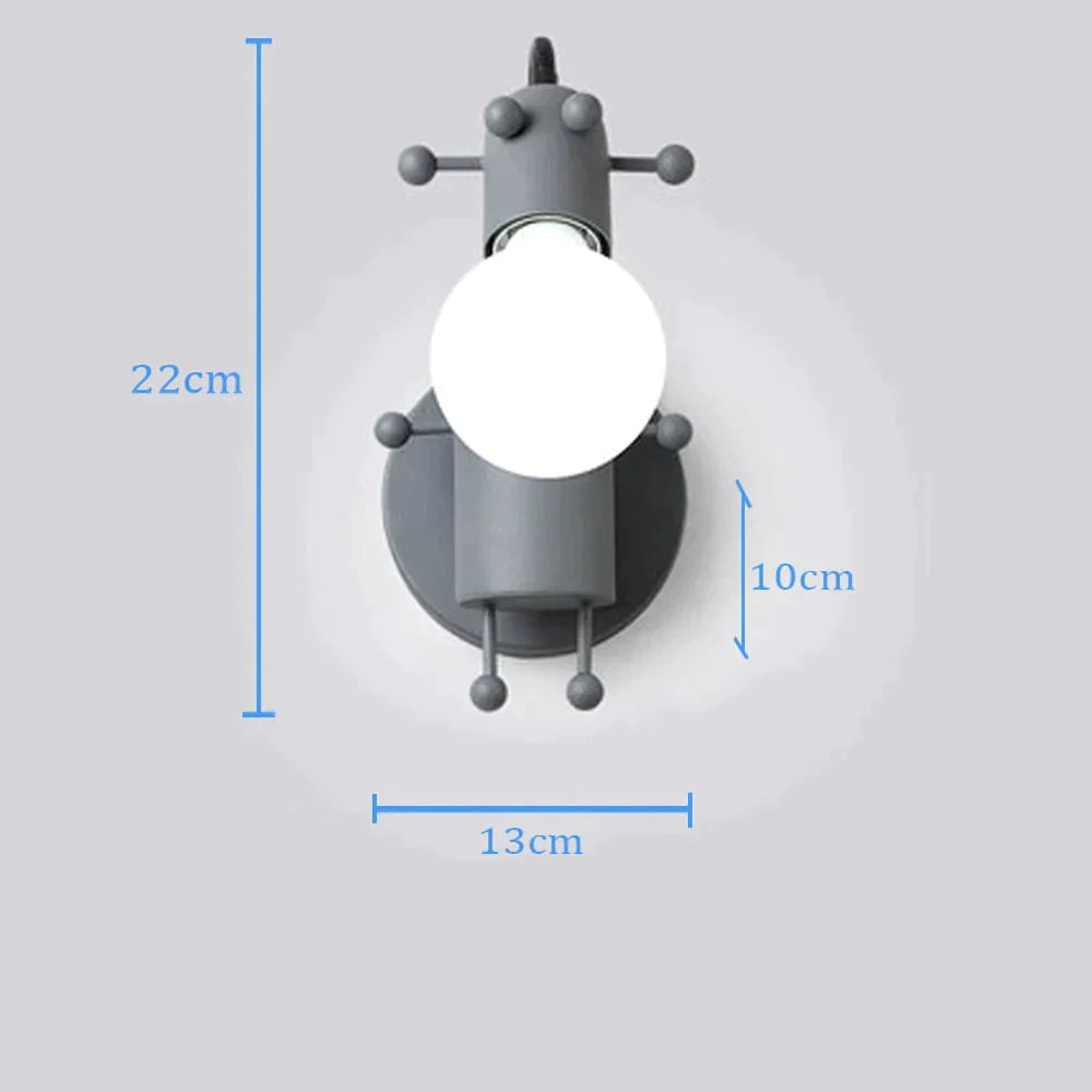Modern Creative Minimalism Metal Robot Ants Lamps For Kids Baby Living Room P12 / 220V Warm White