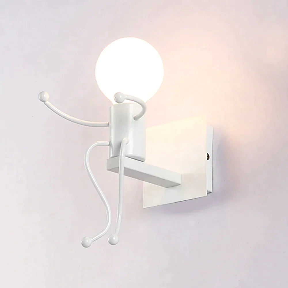 Modern Creative Minimalism Metal Robot Ants Lamps For Kids Baby Living Room Wall Light