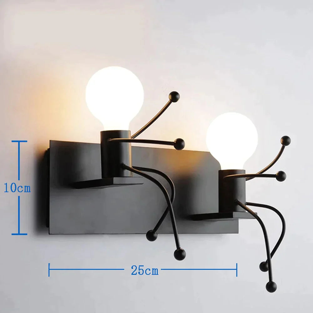 Modern Creative Minimalism Metal Robot Ants Lamps For Kids Baby Living Room P4 / 220V Warm White