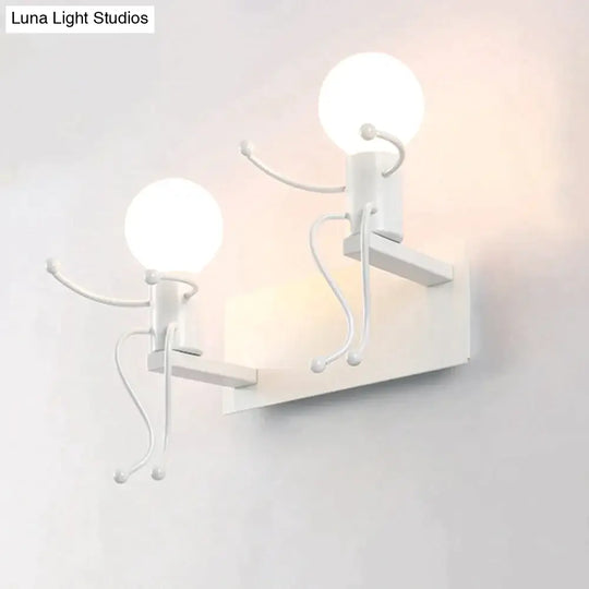 Modern Creative Minimalism Metal Robot Ants Lamps For Kids Baby Living Room Wall Light