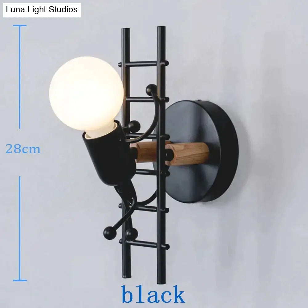 Modern Creative Minimalism Metal Robot Ants Lamps For Kids Baby Living Room Wall Light