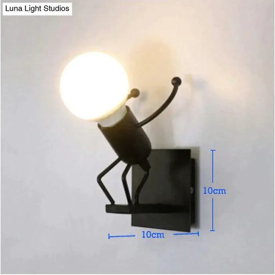 Modern Creative Minimalism Metal Robot Ants Lamps For Kids Baby Living Room Wall Light