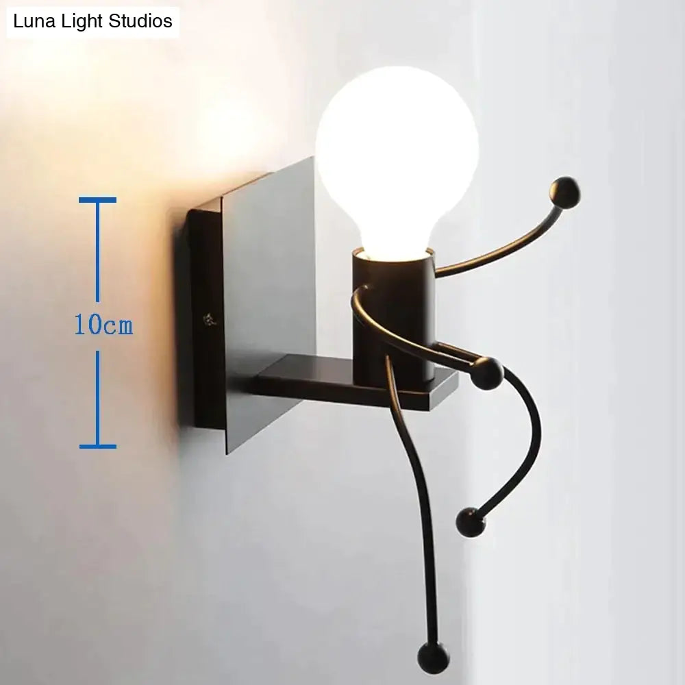 Modern Creative Minimalism Metal Robot Ants Lamps For Kids Baby Living Room Wall Light