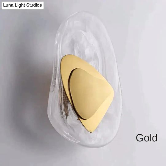 Modern Creative Minimalist Glass Wall Lamp For Study Room Bedroom Bedside Lighting Gold Light