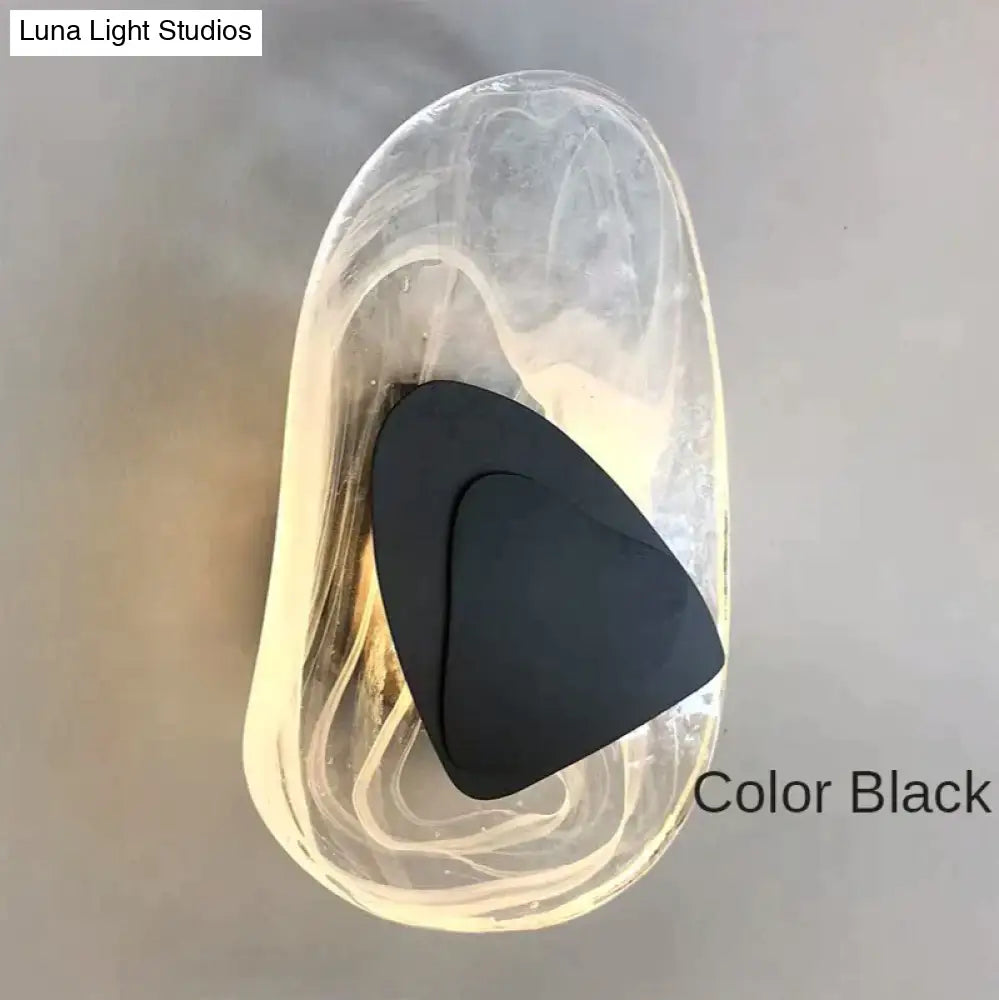 Modern Creative Minimalist Glass Wall Lamp For Study Room Bedroom Bedside Lighting Black Light