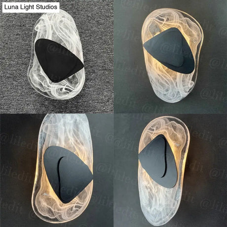 Modern Creative Minimalist Glass Wall Lamp For Study Room Bedroom Bedside Lighting Light