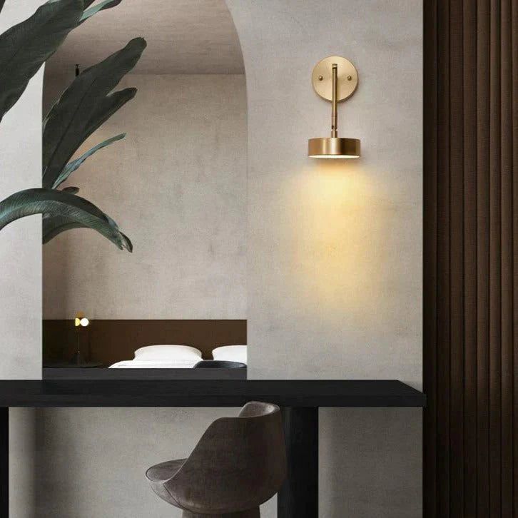 Modern Creative Nordic Bedroom Bedside Full Copper Wall Lamp