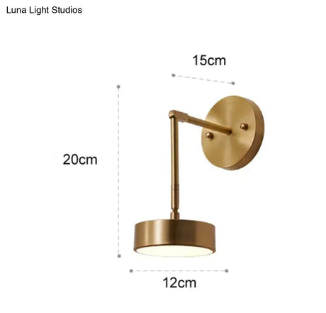 Modern Creative Nordic Bedroom Bedside Full Copper Wall Lamp Three Color Led Light Source Lamps