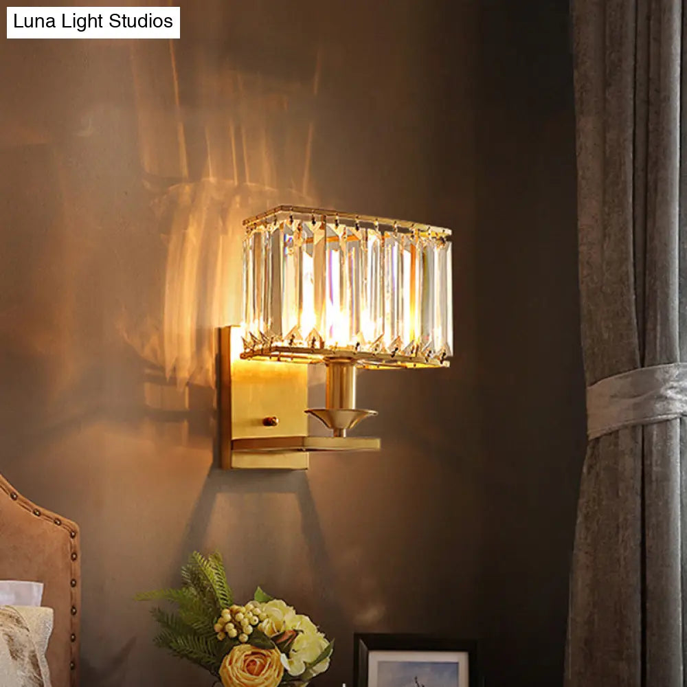 Modern Crystal Brass Wall Sconce