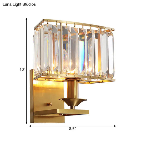 Modern Crystal Brass Wall Sconce