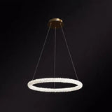 Modern Crystal Circle Chandelier For Restaurants - Pendant Lighting Clear / 23.5’ Circline
