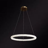 Modern Crystal Circle Chandelier For Restaurants - Pendant Lighting Clear / 39.5’ Circline