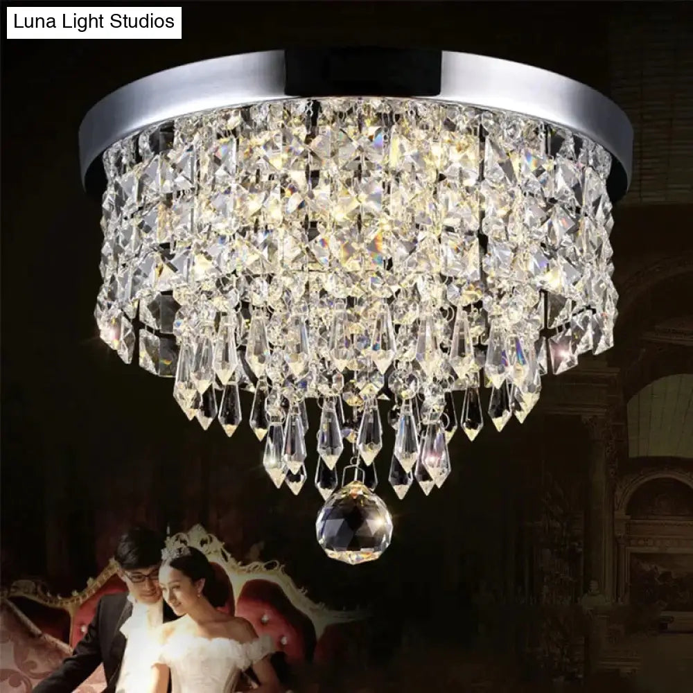 Modern Crystal Led Ceiling Light Fixture For Indoor Lamp Lamparas De Techo Surface Mounting Bedroom