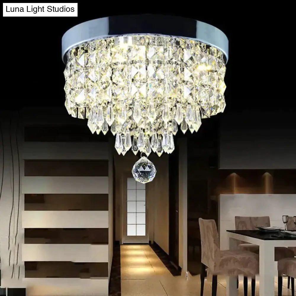 Modern Crystal Led Ceiling Light Fixture For Indoor Lamp Lamparas De Techo Surface Mounting Bedroom