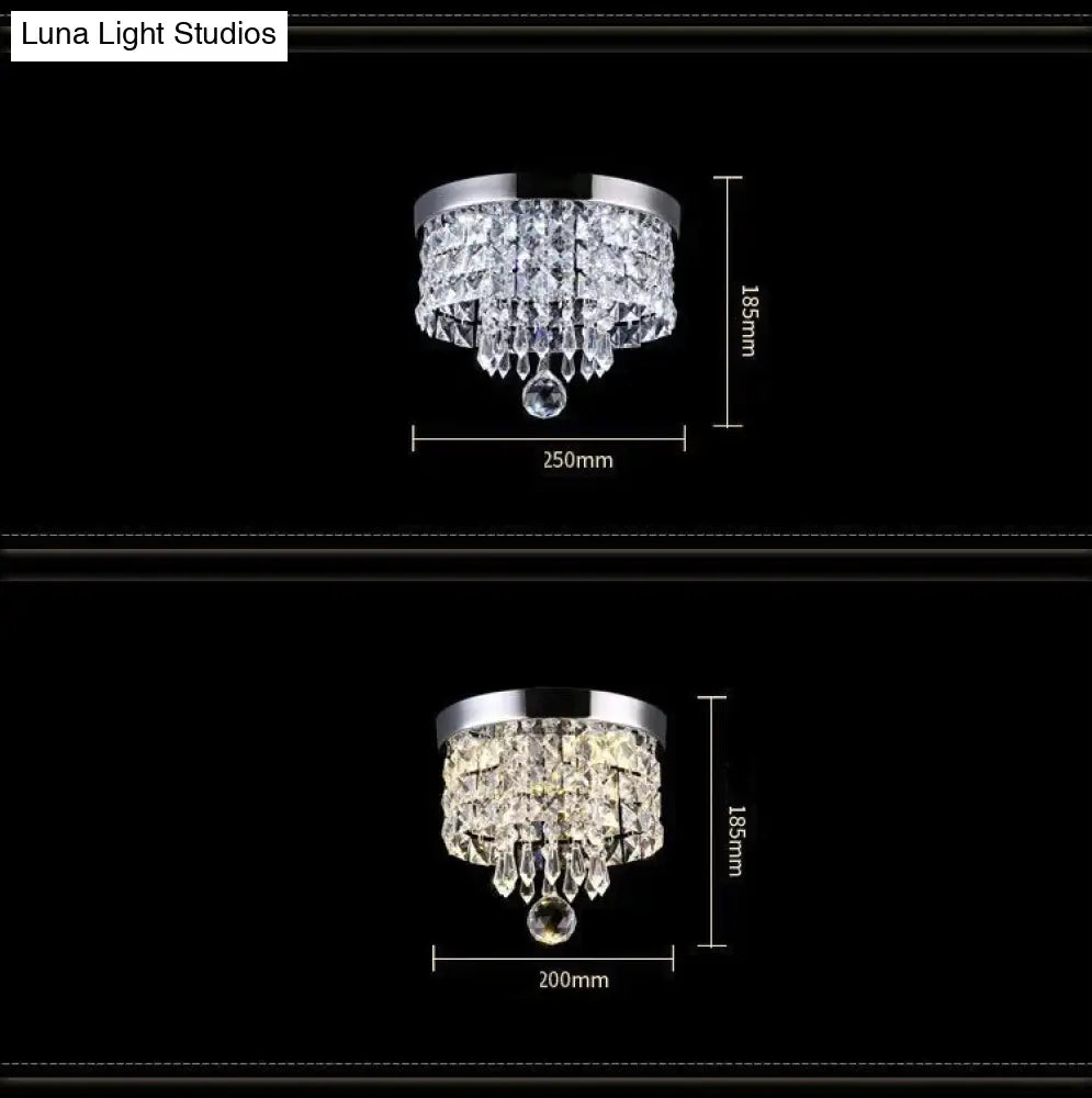 Modern Crystal Led Ceiling Light Fixture For Indoor Lamp Lamparas De Techo Surface Mounting Bedroom