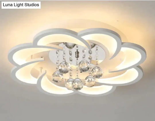 Modern Crystal Led Ceiling Lights For Living Room Bedroom Home Deco Lamp