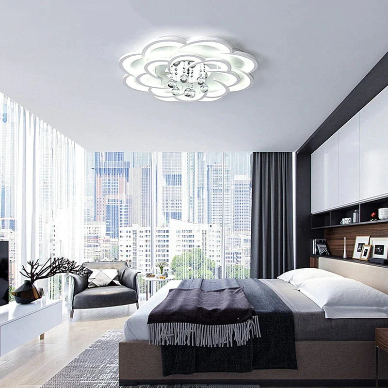Modern Crystal LED Ceiling Lights For Living Room Bedroom Home Deco Ceiling Lamp