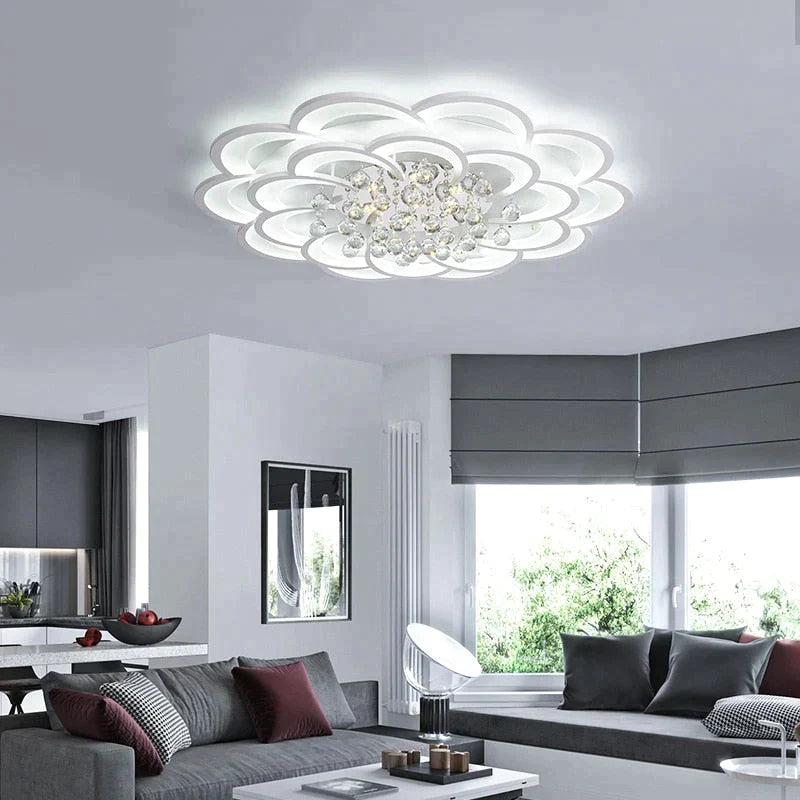 Modern Crystal Led Ceiling Lights For Living Room Bedroom Home Deco Lamp