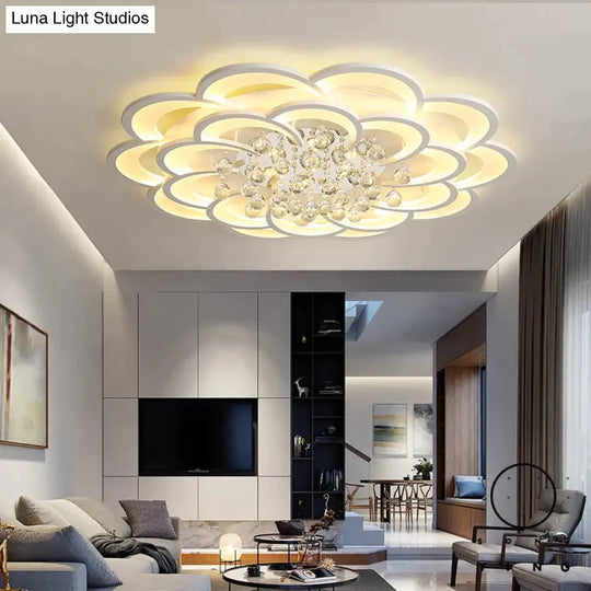 Modern Crystal Led Ceiling Lights For Living Room Bedroom Home Deco Lamp