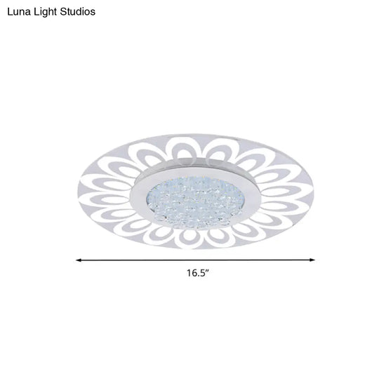 Modern Crystal Led Flush Mount Lighting In Multiple Light Options Various Sizes Available