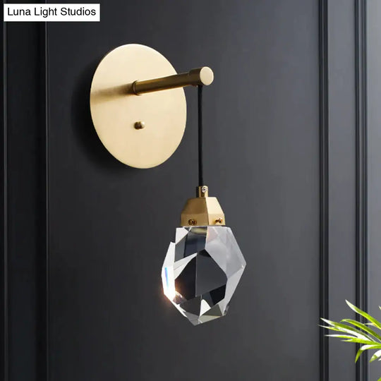 Modern Crystal Led Full Copper Wall Lamp Lamps