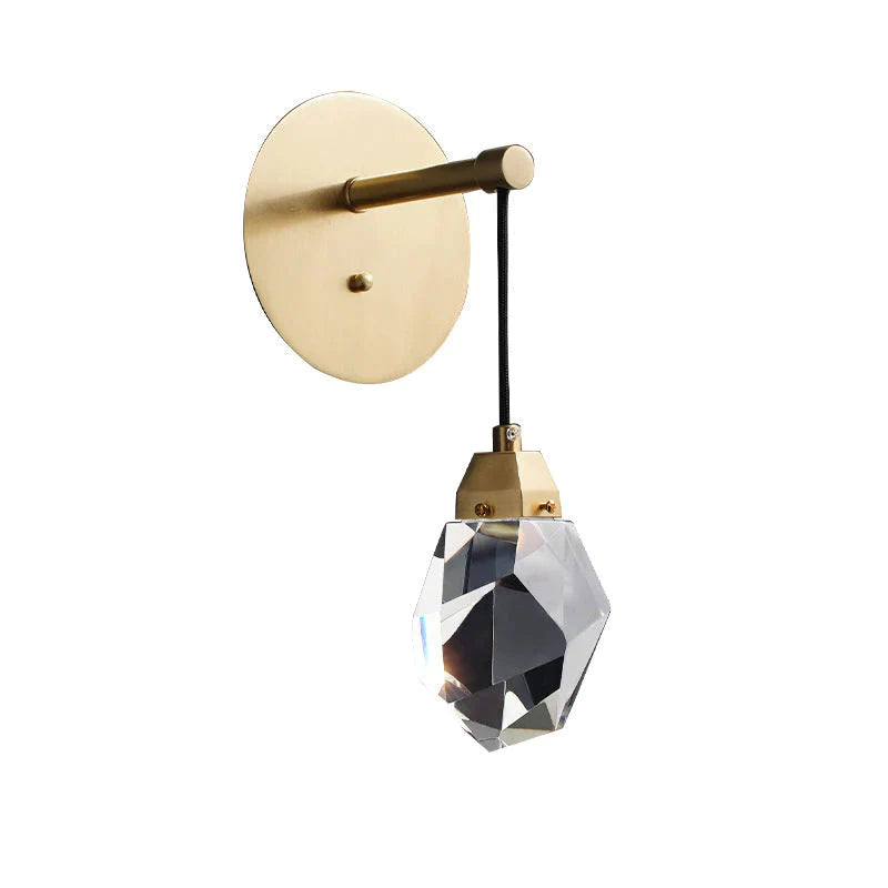 Modern Crystal LED Full Copper Wall Lamp