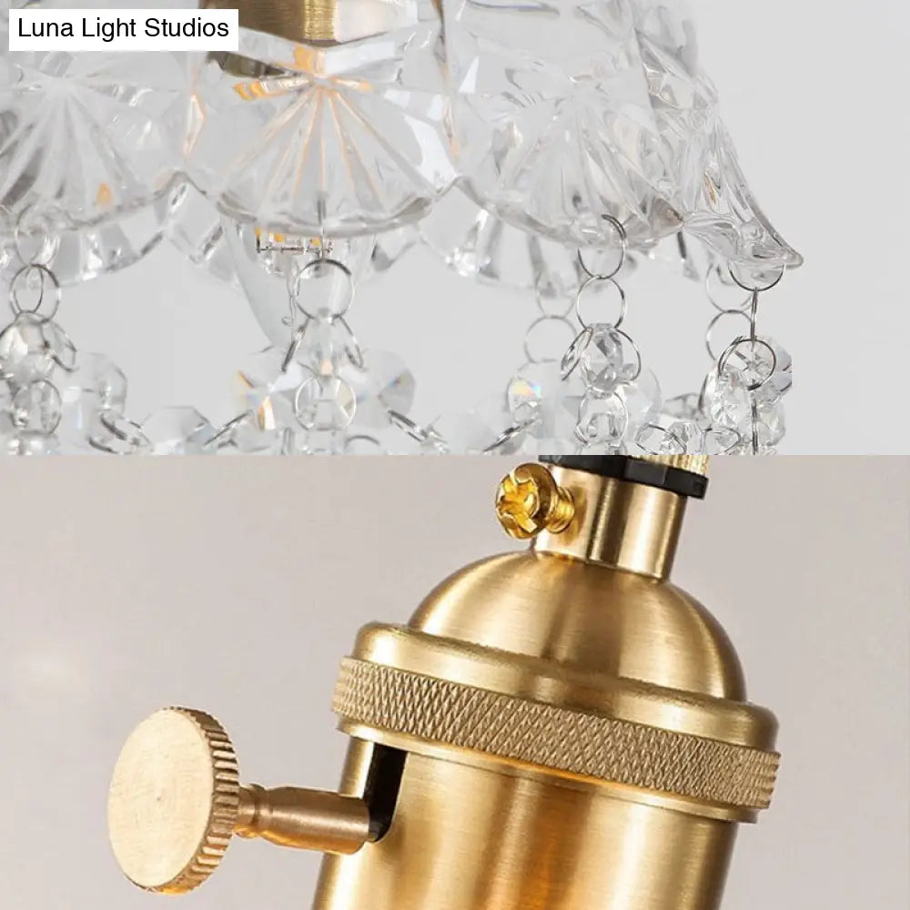 Stylish Modern Pendant Light With Clear Glass Shade And Crystal Accent Perfect For Restaurants