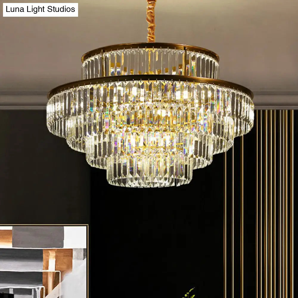 Modern Crystal Prism Pendant Light For Living Room