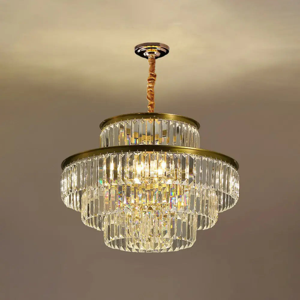 Modern Crystal Prism Pendant Light For Living Room 8 / Clear