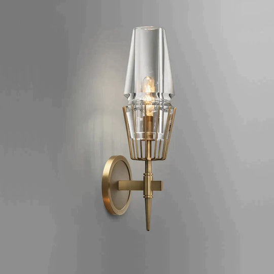 Modern Crystal Wall Lights Personality Villa Hotel Copper Lamps