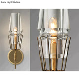 Modern Crystal Wall Lights Modern Personality Villa Hotel Copper Wall Lights Copper Wall Lamps