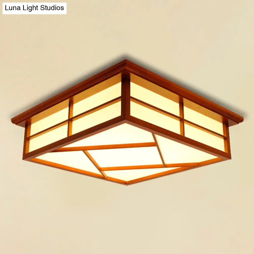 Modern Cubic Paper Ceiling Mount Light For Hallway