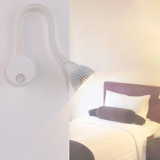 Modern Dome Aluminum Led Wall Sconce Light With Adjustable Warm/White Lighting - Switch Optional