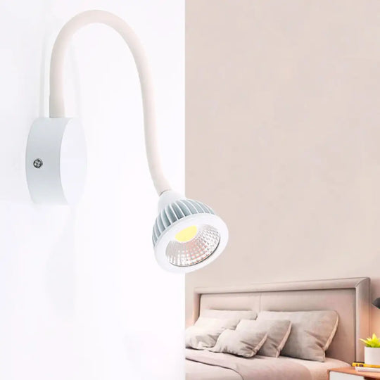 Modern Dome Aluminum Led Wall Sconce Light With Adjustable Warm/White Lighting - Switch Optional