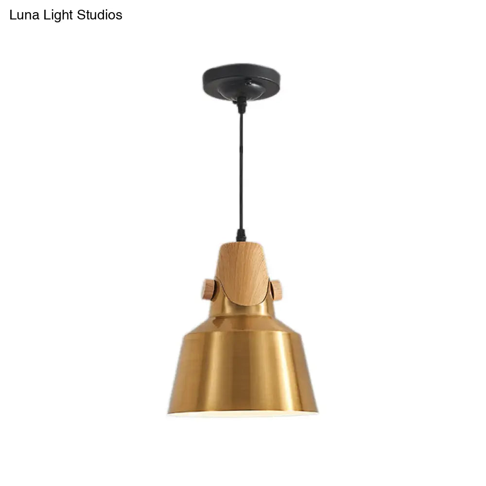 Modern Dome Metal Pendant Lighting - 1-Light Brass Hanging Lamp For Restaurant 8.5’/14’ Wide