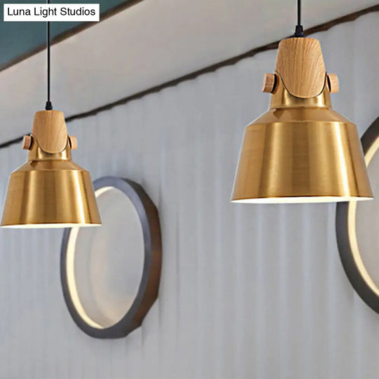 Modern Dome Metal Pendant Light Brass Hanging Lamp Kit For Restaurants - 8.5/14 Wide