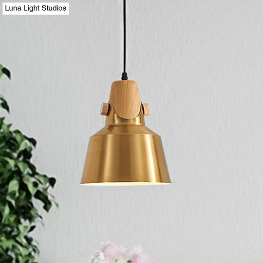 Modern Dome Metal Pendant Light Brass Hanging Lamp Kit For Restaurants - 8.5/14 Wide / 8.5