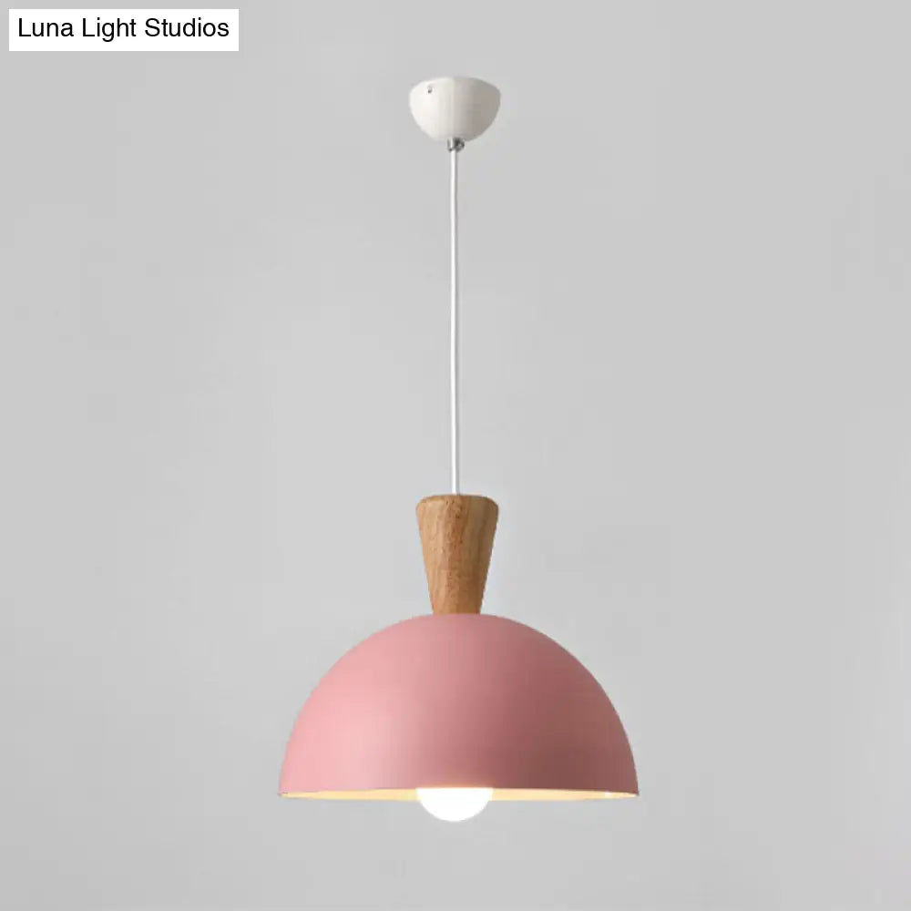 Modern White/Pink Metal Pendant Ceiling Light For Dining Rooms