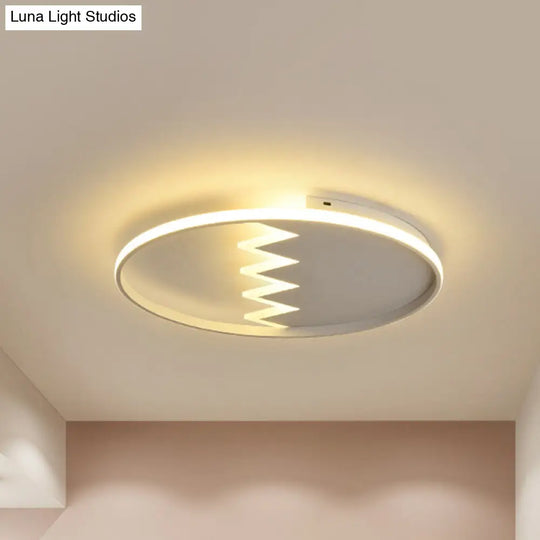 Modern Eggshell Ceiling Mount Light: Stylish Metal Lamp For Child Bedroom White / Third Gear