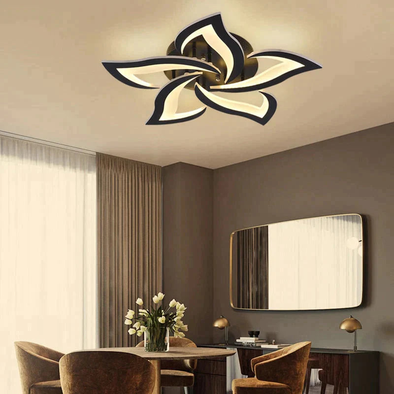 Modern Fashion Designer Black Led Ceiling Light Art Deco Suspended Lamp For Kitchen Living Room Loft