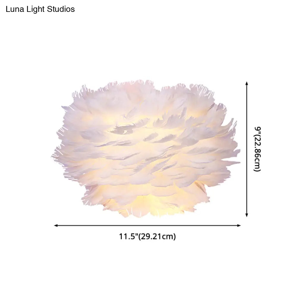 Modern Feather Wall Lamp: Stylish Ambient Lighting For Living Room & Bedroom Decor