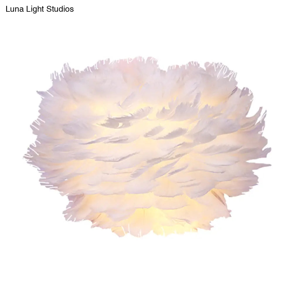 Modern Feather Wall Lamp: Stylish Ambient Lighting For Living Room & Bedroom Decor