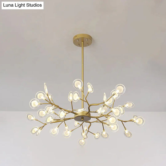 Modern Firefly Pendant Light For Living Room With Led Acrylic Design 45 / Gold