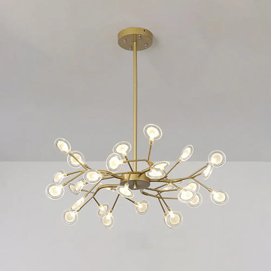 Modern Firefly Chandelier Pendant Light - Acrylic Led Lighting For Living Room 36 / Gold