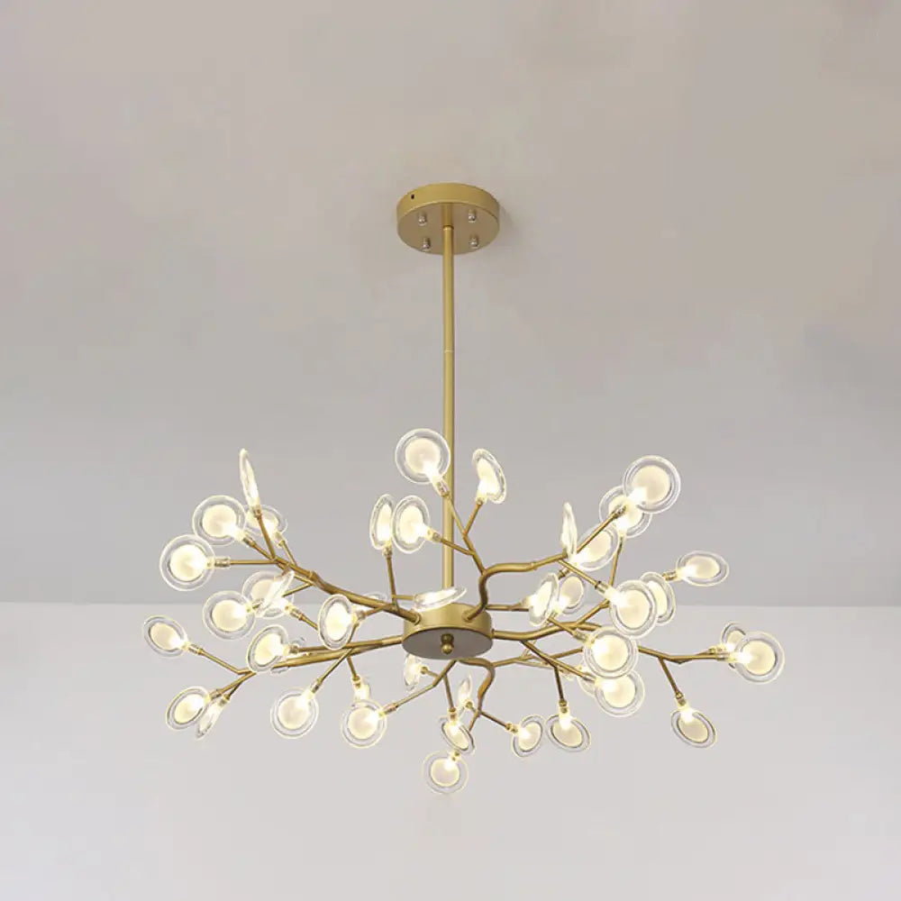 Modern Firefly Chandelier Pendant Light - Acrylic Led Lighting For Living Room 45 / Gold