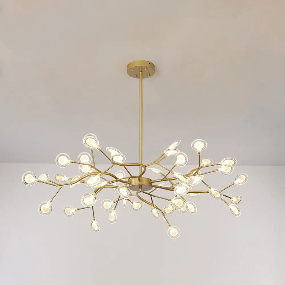 Modern Firefly Chandelier Pendant Light - Acrylic Led Lighting For Living Room 54 / Gold