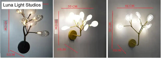 Modern Firefly Tree Branch Led Wall Light For Bedroom Study Room