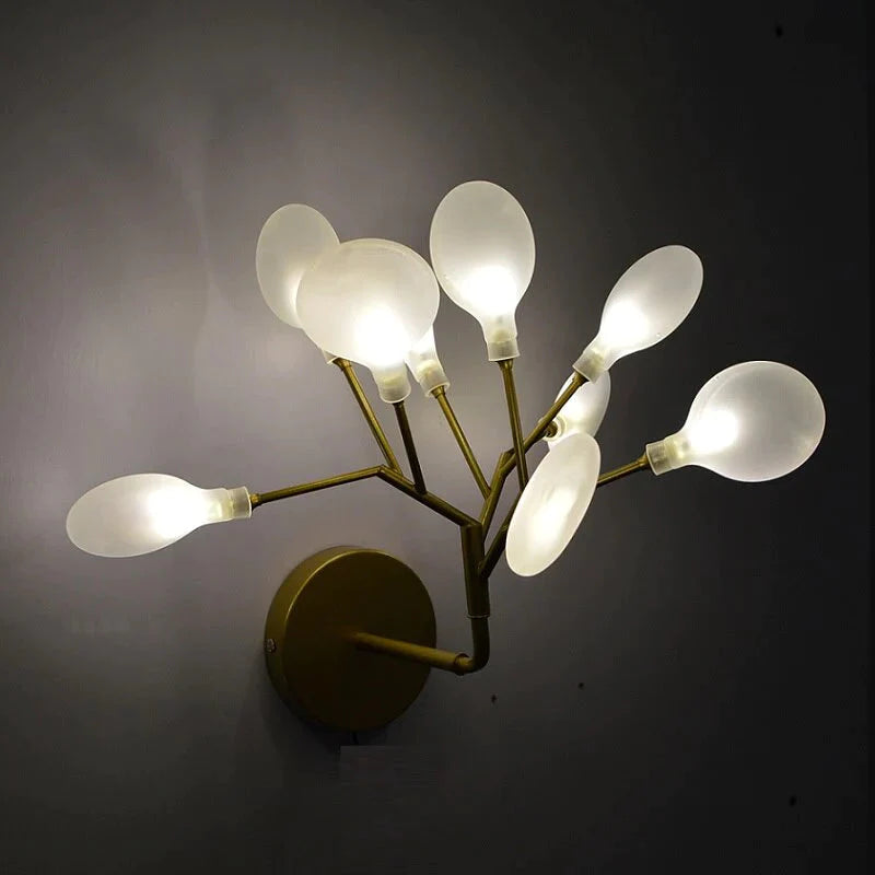 Modern firefly Tree Branch LED Wall Light for Bedroom Study Room